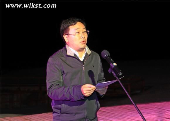 武隆縣委常委、宣傳部部長馬奇椅為此次大賽致辭(王俊杰/攝)