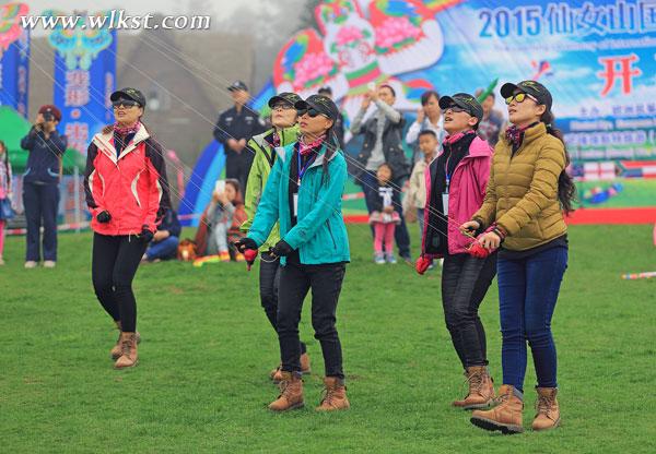 深圳女子特技風箏隊表演