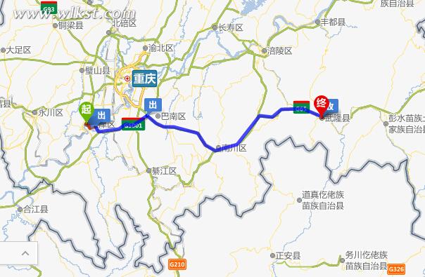 江津到武隆旅游自駕該怎么走？