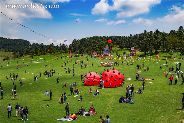 　仙女山國(guó)際風(fēng)箏季活動(dòng)現(xiàn)場(chǎng) (圖/王俊杰)