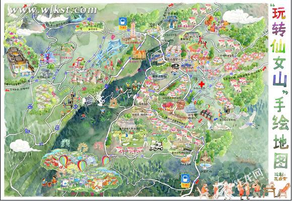  手繪地圖正面圖。 仙女山旅游度假區(qū)管委會供圖 華龍網(wǎng)發(fā)